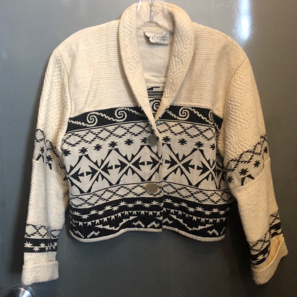 Pier 1 Vintage Cropped Boho cotton jacket L - Picture 2 of 4